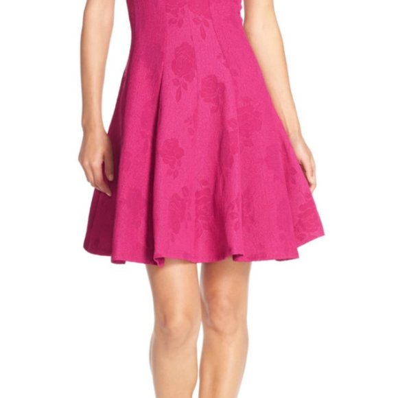 Gabby Skye Brocade Fit & Flare Floral Dress - Picture 6 of 8